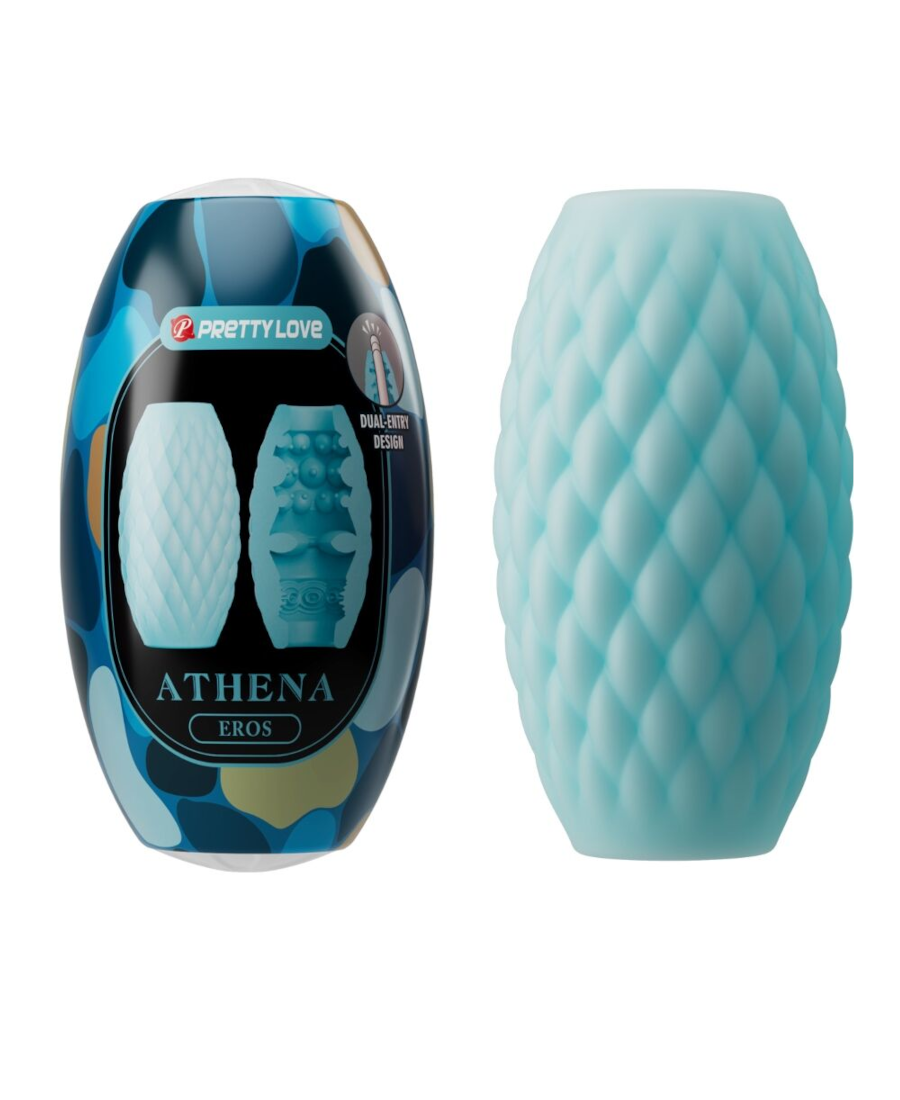 Athena eros silicone male masturbator sky blue